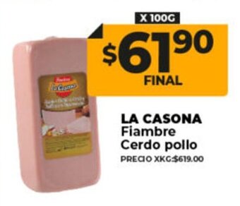 Supermayorista Vital La Casona Fiambre Cerdo Pollo oferta