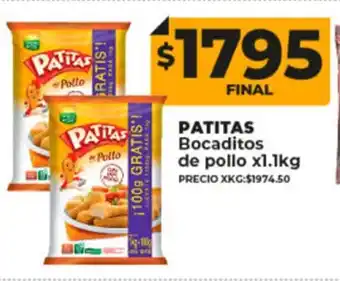 Supermayorista Vital Patitas Bocadito de Pollo x 1.1kg oferta
