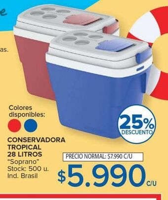 Carrefour Maxi Conservadora tropical 28 litros oferta