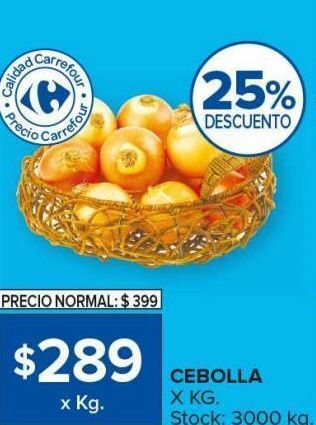 Carrefour Maxi Cebolla x kg oferta