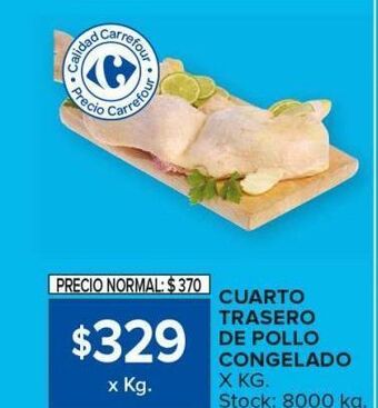Carrefour Maxi Cuarto trasero de pollo congelado oferta