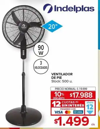 Carrefour Maxi Ventilador de pie oferta