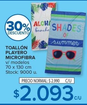Carrefour Maxi Toallon playero microfibra oferta