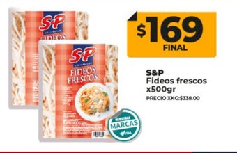 Supermayorista Vital S&P Fideos Frescos x 500gr oferta