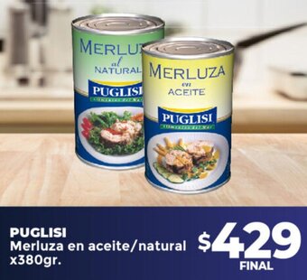 Supermayorista Vital Puglisi Merluza en Aceite/ Natural x380gr oferta