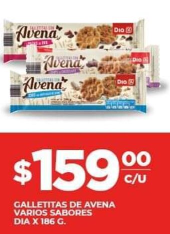 Supermercados DIA Galletitas de Avena Varios Sabores Dia X 186 G oferta