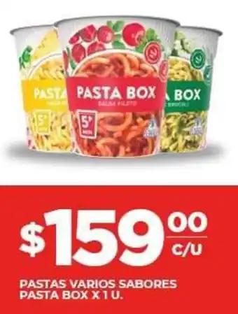 Supermercados DIA Pastas Varios Sabores Pasta Box x 1u oferta