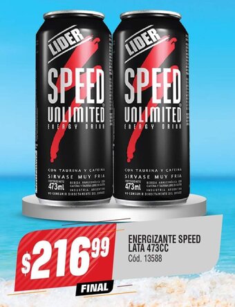 Supermercados Yaguar Energizante Speed Lata 473cc oferta