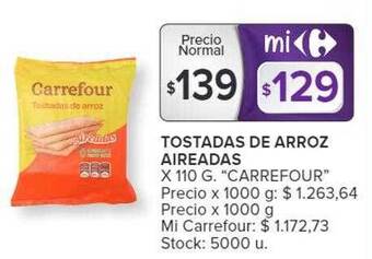 Carrefour Tostadas de arroz aireadas oferta
