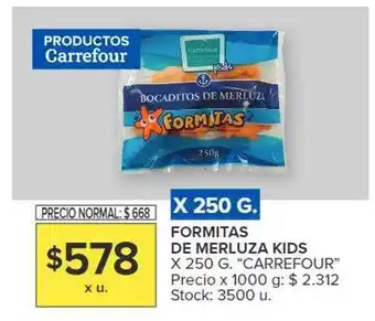 Carrefour Formitas de merluza kids oferta