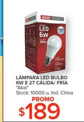 Carrefour Lampara led bulbo 6w e 27 calida-fria oferta