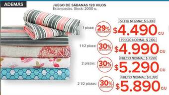 Carrefour Juego de sabanas 128 hilos oferta