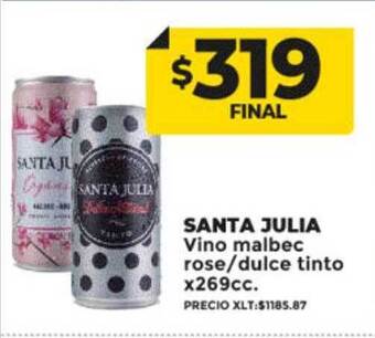 Supermayorista Vital Santa julia vino malbec oferta