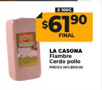 Supermayorista Vital La casona fiambre cerdo pollo oferta