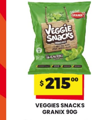 Veggies Snacks Granix 90 g.