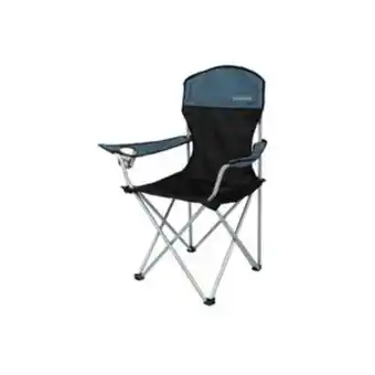 Frávega Silla sillon plegable premium de camping playa negro/azul oferta