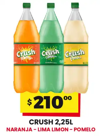 Crush 2.25 L. Naranja-Lima Limon- Pomelo