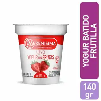 Supermercados Comodin Yogur la serenísima clásico batido frutilla 140 gr oferta
