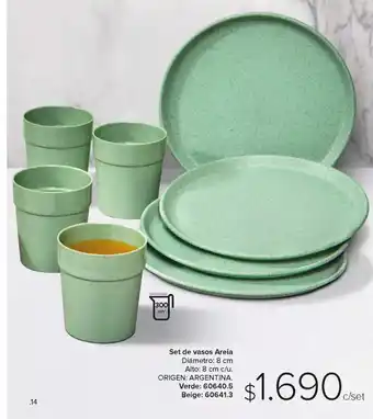 Tsu Cosméticos Set De Vasos Arela oferta