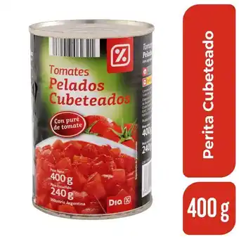 Supermercados DIA Tomate perita cubeteado dia con puré 400 gr. oferta
