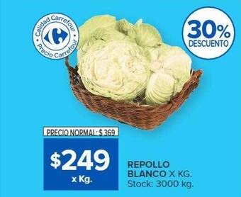 Carrefour Repollo blanco oferta