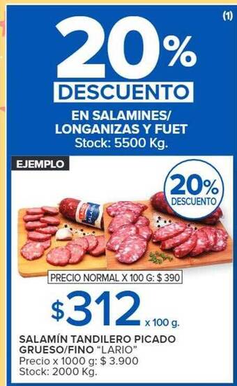 Carrefour Salamin tandilero picado grueso-fino oferta