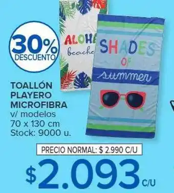 Carrefour Toallón playero microfibra oferta