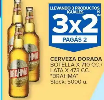 Carrefour Cerveza dorada botella x 710 cc-lata x 473 cc oferta