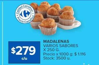 Carrefour Madalenas varios sabores x 250 g oferta