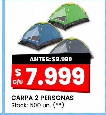 Changomas Carpa 2 personas oferta