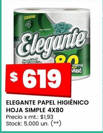 Changomas Papel higiénico elegante 4 x 80 oferta