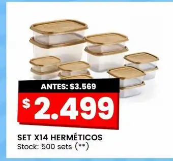 Changomas Set x 14 herméticos oferta