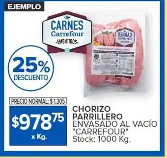 Carrefour Market Chorizo parrillero envasado al vacío oferta