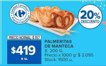 Carrefour Market Palmeritas de manteca oferta