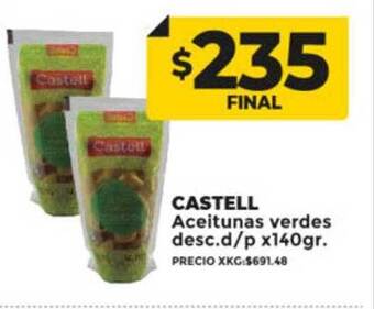 Supermayorista Vital Castell aceitunas verdes oferta
