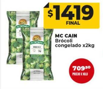 Supermayorista Vital Mc cain brocoli congelado oferta