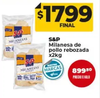 Supermayorista Vital S&p milanesa de pollo rebozada oferta