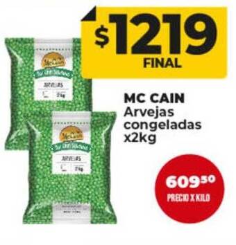 Supermayorista Vital Mc cain arvejas congeladas oferta