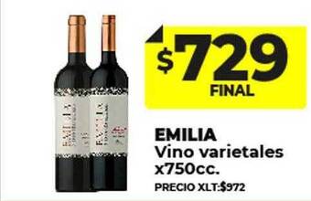 Supermayorista Vital Emilia vino varietales oferta