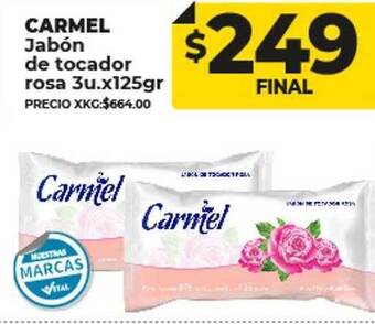 Supermayorista Vital Carmel jabon de tocador oferta