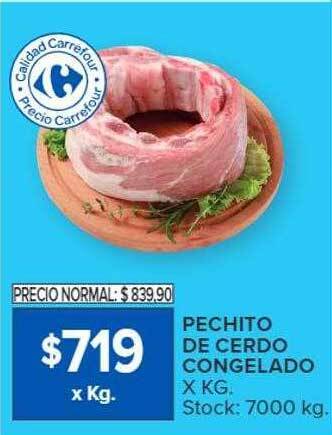 Carrefour Market Pechito de cerdo congelado oferta