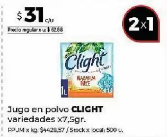 Disco Jugo en polvo clight 7g oferta