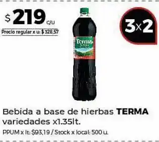 Disco Bebida a base de hierbas terma variedades x 1,35l oferta