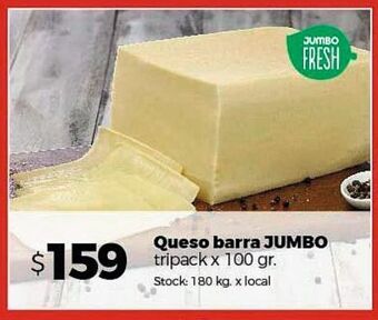 Disco Queso barra jumbo tripack x 100g oferta