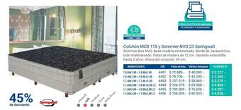 Colchón Mcb 115 Y Sommier Nvo 23 Springwall