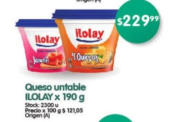 Supermercados Buenos Días Queso Untable Ilolay x 190g oferta