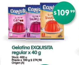 Supermercados Buenos Días Gelatina Exquisita Regular x 40g oferta