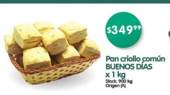 Supermercados Buenos Días Pan Criollo Común Buenos Días x 1kg oferta