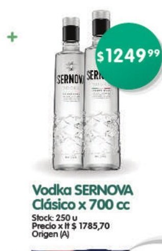 Supermercados Buenos Días Vodka Sernova Clásico x 700cc oferta