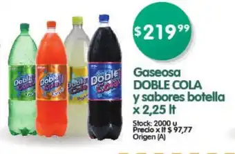 Supermercados Buenos Días Gaseosa Doble Cola Y Sabores Botella x 2.25lt oferta